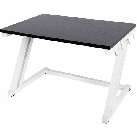 Hofuton Étagère de Rangement pour Micro Ondes, Structure en Métal, Comptoir en Bois, Support de Micro-Ondes, Design Moderne (Marron) (1/5)