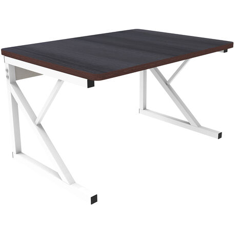 Hofuton Étagère pour four à micro-ondes, four à micro-ondes, en métal et bois, étagère de cuisine du four, 2 niveaux, étagère micro-ondes, 54 x 35 x 34.5 cm, noir (1/5)