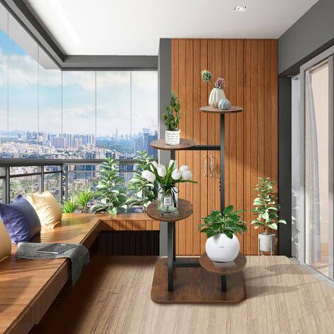 Wakects Étagère à Plantes Pour Balcon Jardin Patio 96 X 20 X 94 Cm