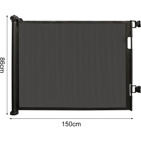 Barrière De Sécurité Enfant Et Chien Extensible - Jusqu'à 150 Cm, Rétractable - Pour Escaliers, Couloirs, Intérieur/extérieur