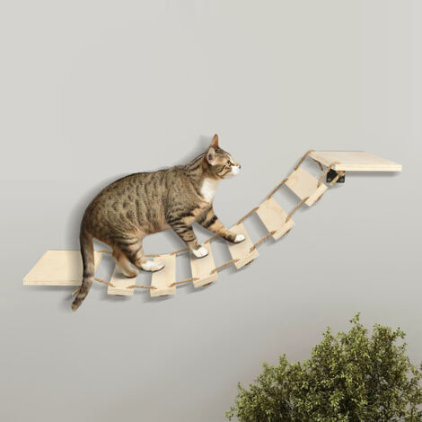 Hofuton Pont Suspendu Echelle d'escalade Montage Mural Pour Chat (1/5)