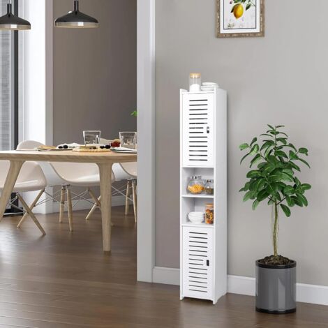 Hofuton Armoire de rangement sur pied pour bureau, salon, cuisine, entrée, blanc (1/5)