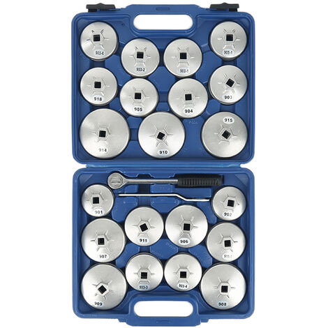 Hofuton Kit de bouchons de filtre à huile en aluminium pour voiture - 23 pièces - Outil de filtre à huile - Bac de récupération d'huile - Outil universel (1/5)