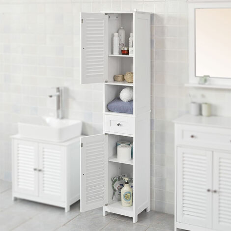 Hofuton Meuble Colonne de Salle de Bain Armoire Haute Meuble Rangement 1703230cm Blanc