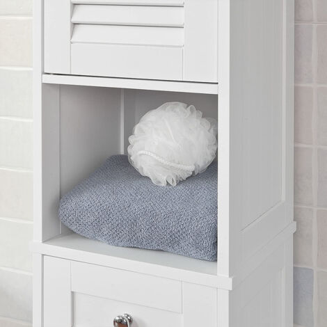 Hofuton Meuble Colonne de Salle de Bain Armoire Haute Meuble Rangement 1703230cm Blanc