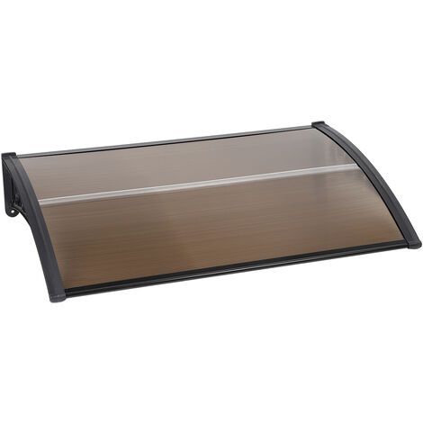 Wyctin – Auvent de porte et fenêtres marquise solaire 150x100 cm – Polycarbonate 6mm – Cadre en aluminium renforcé – Protection contre intempéries