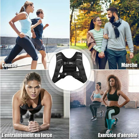 GILET LESTÉ DORSAL X-STYLE | MUSCULATION | TAILLE AU CHOIX 5 OU 8 KG GORILLA SPORTS