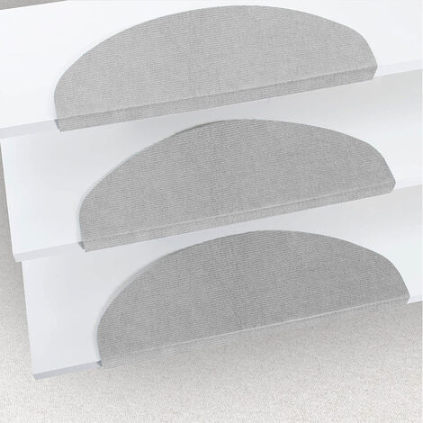 Wyctin – Set de 15 marchettes d'escalier antidérapantes 65 x 21 cm – Fibres textiles en polypropylène – Protection et sécurité pour escaliers