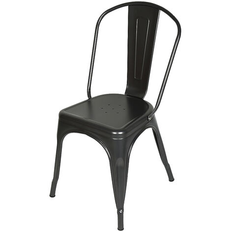 Chaise de Style Industriel Chaise de Restaurant Chaise Bistro Blanc Lot de 4 chaises Chaise de Salle à Manger rétro Blanche