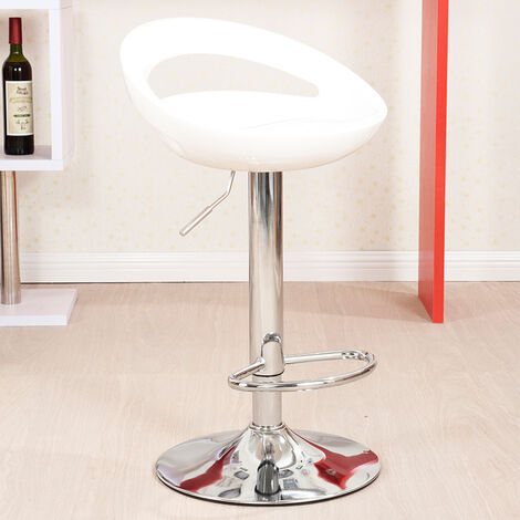 Hofuton Ensemble de 2 Tabourets de Bar en ABS, Chaises de Salle à Manger Pivotantes pour Kitchen Island Pub (Hauteur Réglable : 55-75 CM) Blanc (1/5)