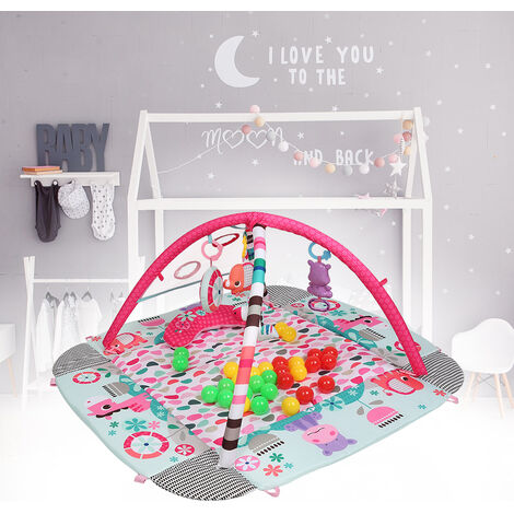 Tapis D'éveil Bébé 4 En 1 - Avec Piano Musical, Arches Et Jouets - Pour 0 à 3 Ans - Épaissi Et Lavable - 3