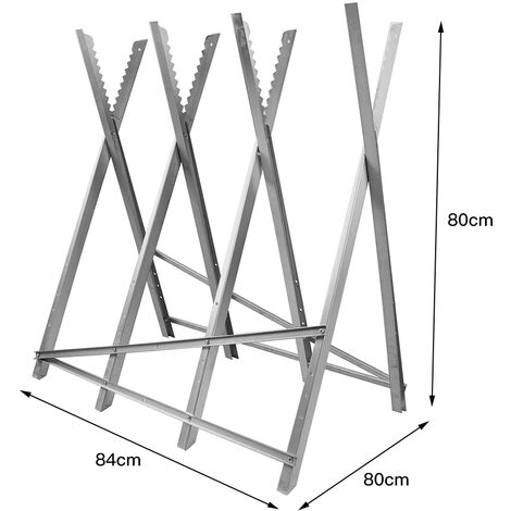 Chevalet Sciage MAYMA Pliable - Support Grumes Métal, Capacité 100kg, Avec Dents