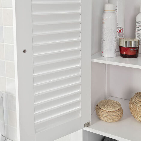 Hofuton Meuble Colonne de Salle de Bain Armoire Haute Meuble Rangement - L32cm x P30cm x H170cm – Blanc