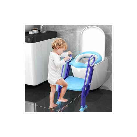 Siège de Toilette pour Enfants Pliable et Hauteur Réglable en