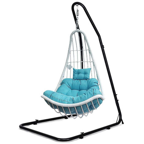 Hofuton Support Hamac Support Métallique pour Hamac Charge Maximum de 150KG Hauteur Réglable 200-250cm Noir (1/5)