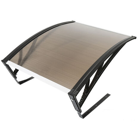 Garage Pour Robot Tondeuse Vounot – 104x80x45 Cm, Toit Rigide PC, Pieds Métal, Anti-UV, Gris Foncé, Piquets Inclus