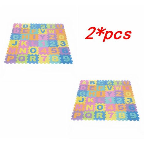 Tapis De Jeu Puzzle En Mousse EVA LittleTom - Lettres Et Chiffres - 30x30 Cm - Neuf