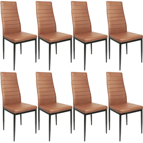 Hofuton Chaises Salle à Manger Lot de 8 Chaises de Cuisine Modernes Chaises pour Chaises de Cuisine Salon [Classe énergétique A++] Marron (1/5)