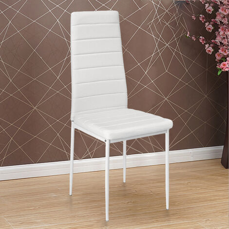 Hofuton Lot de 8 Chaise de Salle à Manger 484297 cm - Diverses Couleurs et modèles au Choix - Blanc (1/5)