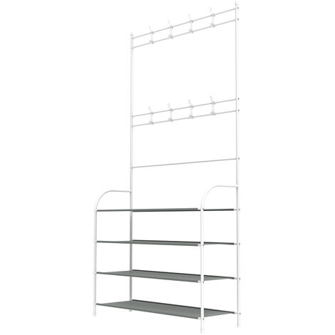 Lot De 2 Supports à Ustensiles Muraux Sans Perçage - 40 Cm, Noir - Avec 8 Crochets Amovibles - Pour Cuisine Ou Salle De Bain