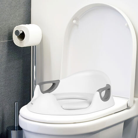 Hofuton Toilettes pour Enfants, Réducteur de Pression pour Toilettes Bébé avec Dossier et Poignée, Convient aux Garçons, Filles, Convient aux Toilettes Rondes et Ovales.