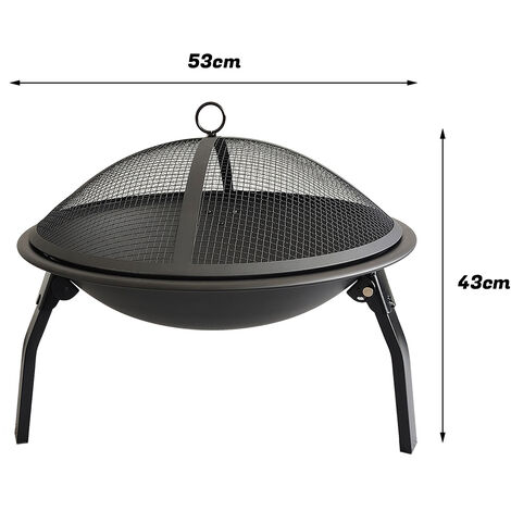 UCO Brasero Grillagé Pliable FireBowl – Acier Inoxydable, 286g, Pour Camping Et Plage