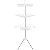 Hofuton Séchoir à Linge Pliable 3 Niveaux, Support de Cintres, Séchoir Portable Pivotant, Étendoir à Linge en Acier Inoxydable pour Intérieur et Extérieur