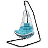 Hofuton Support Hamac Support Métallique pour Hamac Charge Maximum de 150KG Hauteur Réglable 200-250cm Noir
