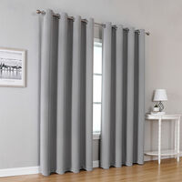 Lot de 2 rideaux 140240cm gris