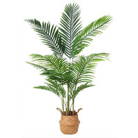 Hofuton Plante Artificielle 110cm, Palmier Artificiel avec Pot 15cm, Vert