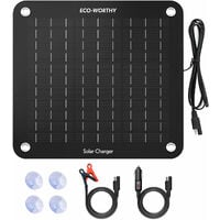 12V Portable Epoxy 10W Solar Panel Battery Charger Motohome Camping Tent Outdoor
