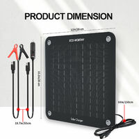 12V Portable Epoxy 10W Solar Panel Battery Charger Motohome Camping Tent Outdoor