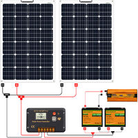 ECO-WORTHY 260W Flexible Solar Panel Complete Kit 20AH Lithium Battery 600W 12V-220V Inverter