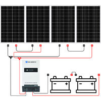 ECO-WORTHY 480W Solar Panel Kit Pure Sine Wave Solar Charge Inverter Kit For Shed Cabin Home