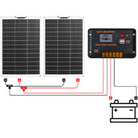 ECO-WORTHY 1360W 24V Hybrid Kit: 400W DC Wind Generator with 120W Solar Panel and 3000W 24V Inverter for Home, Shed, Off-Grid System