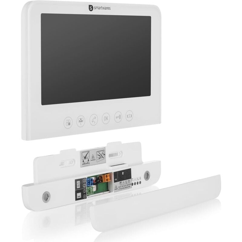 Smartwares Interphone Visiophone 3,5pouces Sans Fil Avec Écran