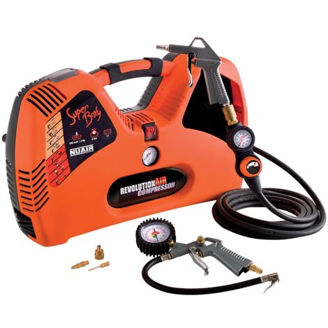 Nu Air – Compresseur d'air 2 L 1.5 ch – Pression 8 bar – Débit 195 L/min – Moteur 3400 tr/min – 8215240 - BOXY 2 L (1/8)