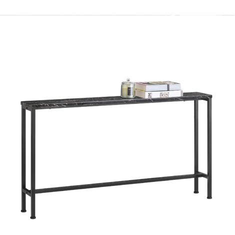 Sobuy – Table console FSB19SCH – Table d'appoint en bois MDF et métal – L120xP20xH65cm – 4 pieds anti-dérapants pour stabilité