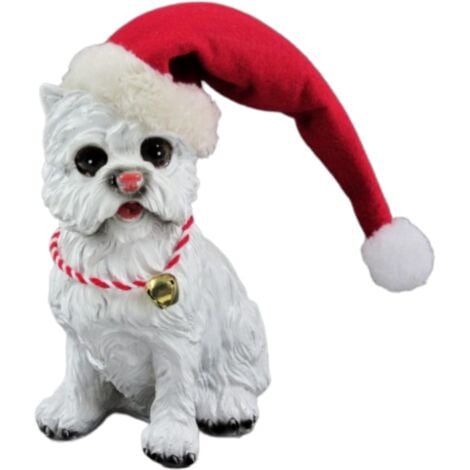 Chiens avec bonnet de Père Noël - Nampook - 14cm