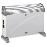 Radiateur électrique mobile 2000W – Chauffe jusqu'à 15 m² – 3 puissances réglables – Design compact et léger – Plein Air