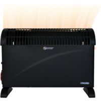 Mesko MS 7741b Convecteur avec minuterie et ventilateur Turbo - 3 niveaux de puissance : 750W, 1250W, 2000W - Noir