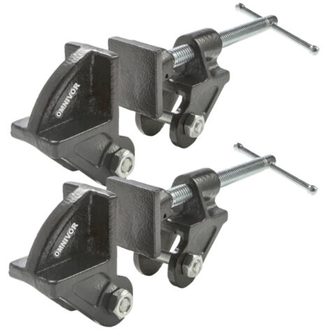 Lot de 2 têtes de dormant avec mâchoires 40 mm – Prise ferme sur supports jusqu'à 27 mm – Fixation rapide 10 mm – Construction durable