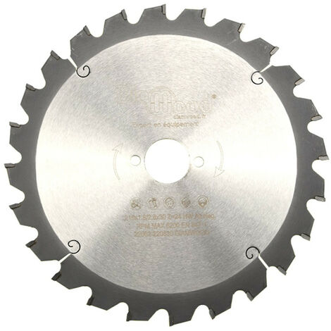 Diamwood – Lame de scie circulaire 216mm – Alésage 30mm – 24 dents alternées – Pour bois tendre et exotique – Épaisseur 2,8/1,8mm