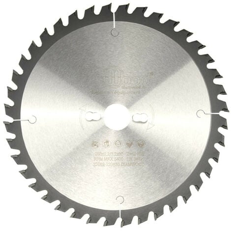 Lame de Scie Circulaire Bois pour Scies sur Table, Combinée ou Toupie Scie - Universelle Bois - 40 Dents Alternées Positives - Carbure - Diamètre 250mm - Alésage 30mm - Epaisseur 3,2/2,2 mm - DIAMWOOD