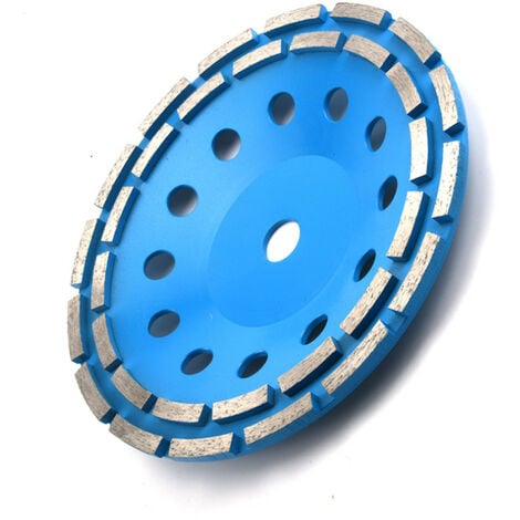 Plateau de Ponçage Diamanté Double Rangée Découpe Béton - Plateau de Surfaçage - Meuleuse Disqueuse Surfaceuse - Lame à Tronçonner - Diam 230 mm - Alésage 22,23 mm - H. Jante 5 mm - PUSHKIN - DIAMWOOD