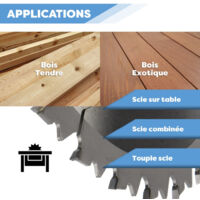 DIAMWOOD Lame De Scie Circulaire Bois 250mm 24 Dents Carbure - Débit Rapide & Précis Pour Scie Sur Table, Combinée Et Toupie