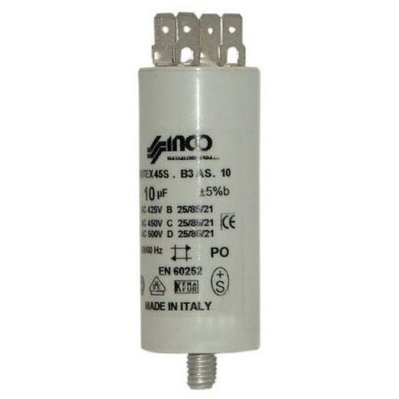 Condensateur Whirlpool 10µf 400V - Référence C00770241 - Pour Sèche-linge - Neuf Garanti 2 Ans - Fabriqué En France