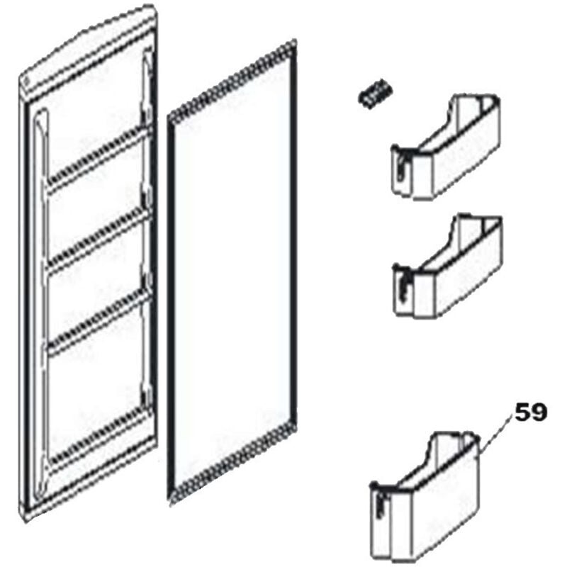 Tiroir D'origine 468X371X199 Mm Frigo, Réfrigérateur, Congélateur DA61