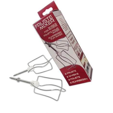 Jeu de 2 fouets à émulsionner blancs – Compatibles robots SEB, Moulinex, Tefal – Accessoire pour préparation recettes – Facilité d'utilisation