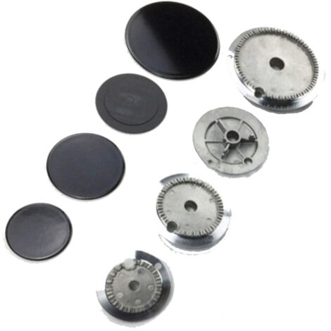 Kit de 4 chapeaux et 4 brûleurs compatibles – Pour plaques de cuisson AEG, Electrolux, Zanussi – Remplacement pièces usées – Arthur Martin Electrolux